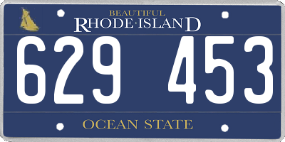 RI license plate 629453
