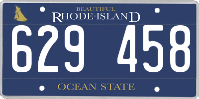 RI license plate 629458