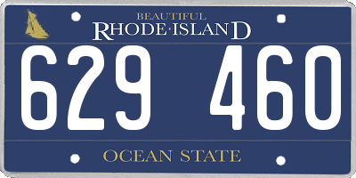 RI license plate 629460