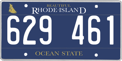 RI license plate 629461