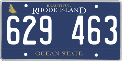 RI license plate 629463