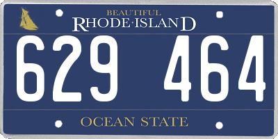 RI license plate 629464