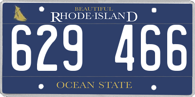 RI license plate 629466