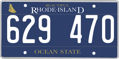 RI license plate 629470