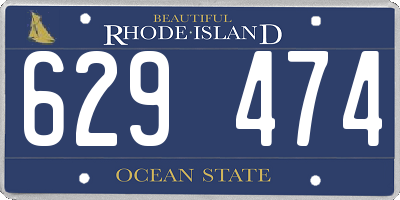 RI license plate 629474