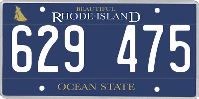 RI license plate 629475