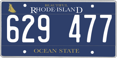 RI license plate 629477