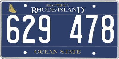 RI license plate 629478