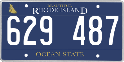 RI license plate 629487