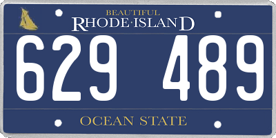 RI license plate 629489