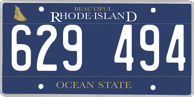 RI license plate 629494