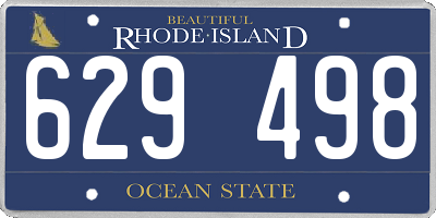 RI license plate 629498