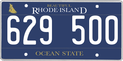RI license plate 629500