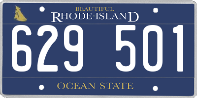 RI license plate 629501