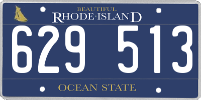 RI license plate 629513
