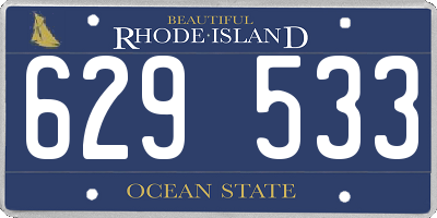 RI license plate 629533