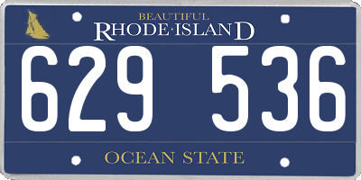 RI license plate 629536