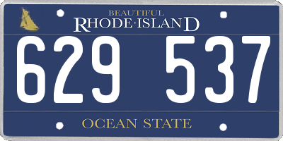 RI license plate 629537