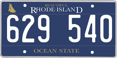 RI license plate 629540