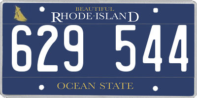 RI license plate 629544