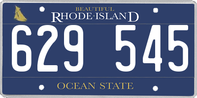 RI license plate 629545