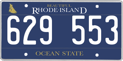 RI license plate 629553