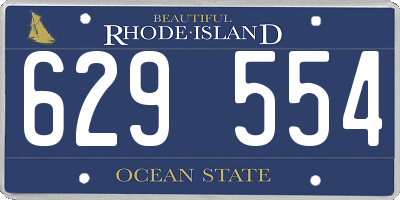 RI license plate 629554