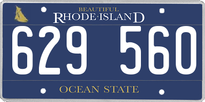 RI license plate 629560