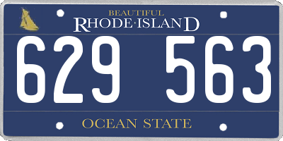 RI license plate 629563