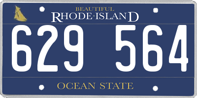 RI license plate 629564