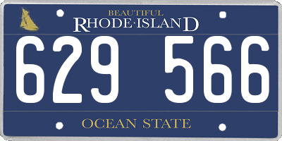 RI license plate 629566