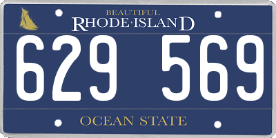 RI license plate 629569