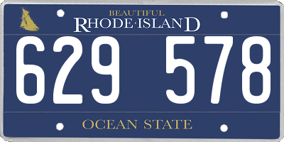 RI license plate 629578