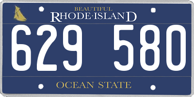 RI license plate 629580