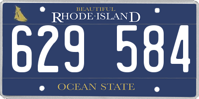 RI license plate 629584