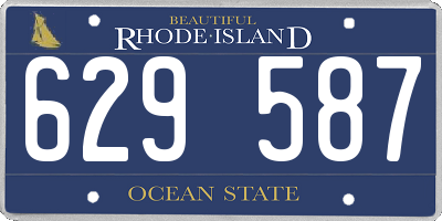 RI license plate 629587