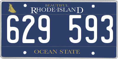 RI license plate 629593