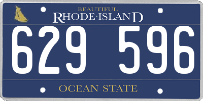 RI license plate 629596