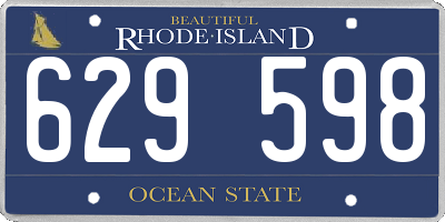 RI license plate 629598