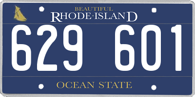 RI license plate 629601