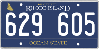RI license plate 629605