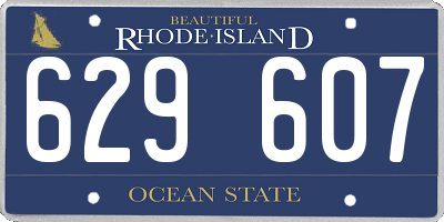 RI license plate 629607