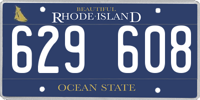 RI license plate 629608