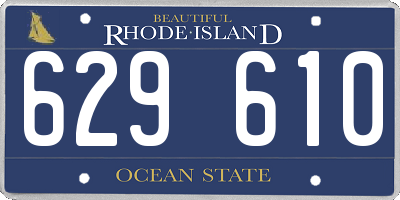 RI license plate 629610