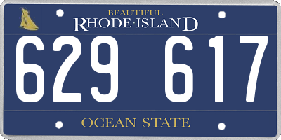RI license plate 629617