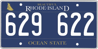 RI license plate 629622