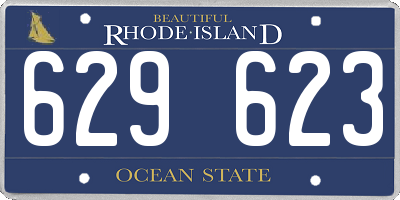 RI license plate 629623