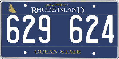 RI license plate 629624