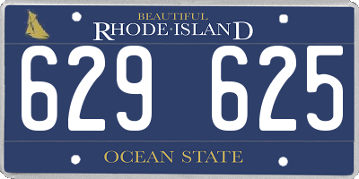 RI license plate 629625