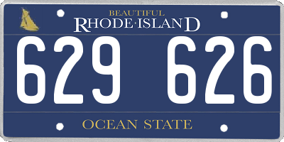 RI license plate 629626